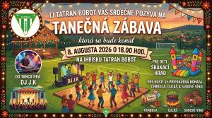 Pozvánka na tanečnú zábavu - 8.8.2026