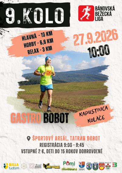 Bánovská bežecká liga (BBL) — 9. kolo 27.9.2026 v Tatran Bobot